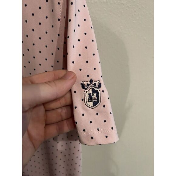 Greyson Mens Medium Pink Wolf All Over Print Pattern Golf Polo Shirt - Picture 2 of 8